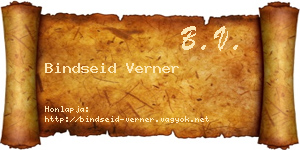 Bindseid Verner névjegykártya